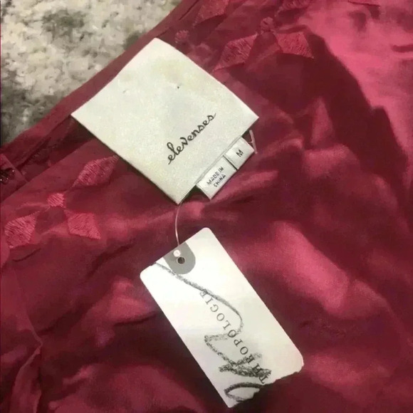 NEW Anthropologie Embroidered Silk Jumpsuit Romper PINK Sz M By Elevenses - Picture 3 of 10